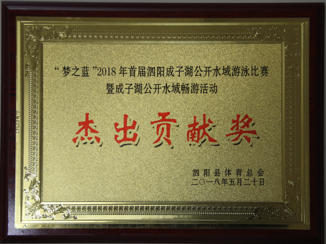 徐州四方冬泳俱樂部（隊）榮獲“杰出貢獻(xiàn)獎”